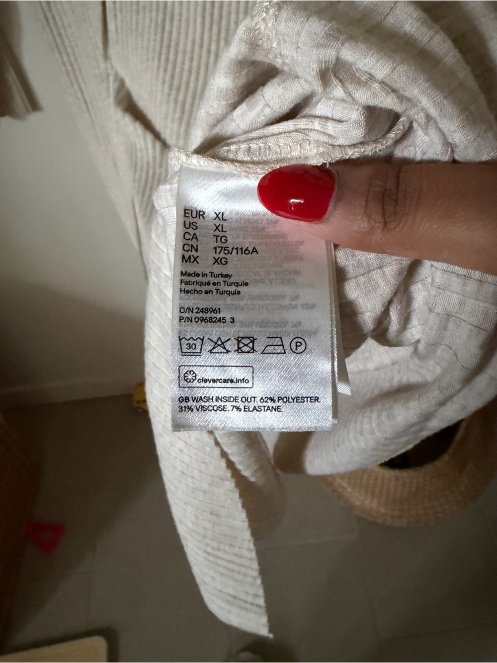H&M Beige Ribbed Button-Front Maxi Dress - Picture 7 of 7